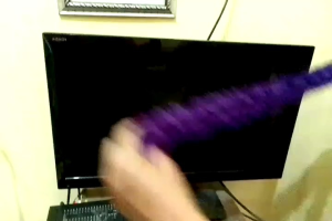 Bando TV LED 14-32 inci kain rasfur biru polos pelindung TV