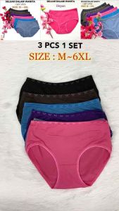 ￼🇲🇾Ready Stock [Set] (3pcs) Seluar Dalam Wanita 3 in 1/Panties women 002  seluar dalam wanita/underwear women