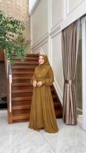 Cherry abaya set 2in1 gamis dan outer kekinian/dapat 2 baju dress dan outer cherry abaya