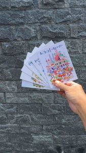 Postcard Design Malaysia Beautiful Culture illustration Drawing in white background Concept (BUY 10 FREE 1)