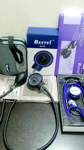 Violet APG BAXTEL Ring Aneriod Sphygmomanometer Blood Pressure Monitor With VIOLET Deluxe Stethoscope