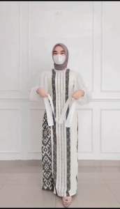 ellsa fashion~baju tenun ethnik dress padma offwhite dan kemejabaju kondanganbaju couple pasangan terbarucouple keluarga