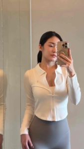 [XEXYMIX Black Label] Soft Ribbed Collar Zip-Up