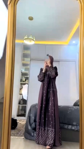 Z SET GAMIS HIJAB LAYER  ZAHRA SILK MIX CERUTY PREMIUM POLOS BAJU MUSLIM FASHION WANITA REMAJA DEWASA BUSUI FRENDLY i