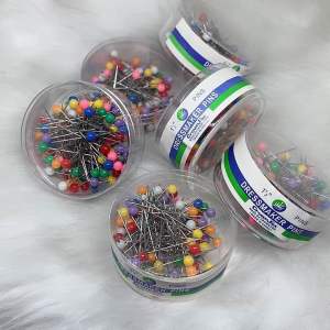 CrownFox | Colorful Dress Maker Pin Pearl head in a case for Sewing