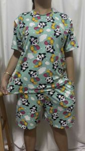 PLU SIZE (L-2XL) TSHIRT SHORTS WITH ONE POCKET