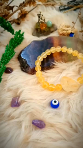 Natural Citrine Raw Stone Bracelet