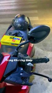 GƯƠNG CHIẾU HẬU MẮT MÈO CHÂN GƯƠNG 10 Li THUẬN gắn MỌI XE MÁY