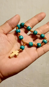 Wooden Rosary Bracelet 1pc 3pcs 5pcs Stretchable.