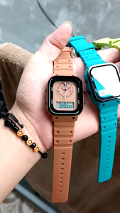 JAM TANGAN T5 PRIA WANITA DABEL TIME ANTI AIR TALI RUBBER FREE BOX & BATERAI CADANGAN
