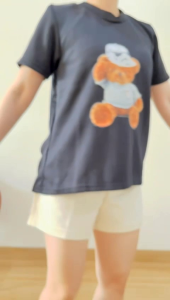 [VEMODE] BLOUSE SCUBA CASUAL BEAR WANITA 0B3B 933