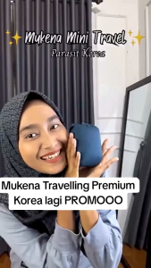 Mukena Travelling Parasut Korea Mini Pouch 2in1 Dewasa Jumbo By ORIENTALL44