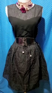 DRESS KUTUNG/SLEEVELESS HITAM(HAUTE IF) 53
