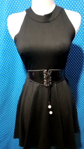 DRESS KUTUNG/SLEEVELESS HITAM 144