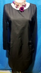 DRESS LENGAN PANJANG HITAM 262