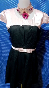 DRESS LENGAN PENDEK HITAM(YILIAN) 169