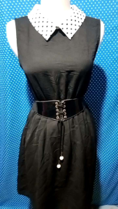 DRESS KUTUNG/SLEEVELESS HITAM (MOUTH VALLEY) 71