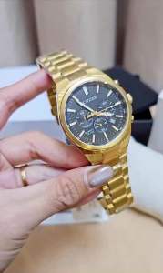 ĐỒNG HỒ NAM CHÍNH HÃNG Citizen AN8173-51E Quartz Chronograph Black Dial Gold Stainless Steel For Men