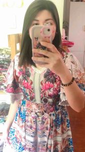 Vietnam padded dress / Women padded dress / Dress for women with belt