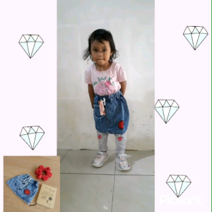 ROK JEAN ANAK PEREMPUAN SNOWBLUE USIA 1 SAMPAI 7 THN