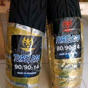 1 pasang ban luar tubles free pentil ukuran 80/90-14 & 90/90-14 ALL motor metic Honda