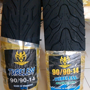 1 PCS BAN LUAR TUBLES MEREK MUTAN MAHOGRA FREE PENTIL UKURAN 90/90-14 ALL MOTOR MATIC HONDA