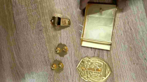 security guard uniform accessories pin metal (no shine)