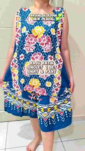 Aladdin Batik Design Demi Singlet Shirt & Pant Hot Sell.