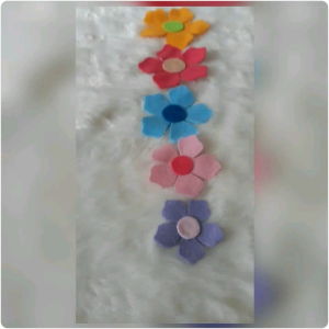Bunga Dari Kain Flanel Mix 10 warna ( isi 10 pcs)
