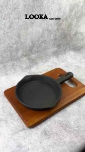 Looka Cast Iron Hot Plate / Piring Steak Model Fryingpan