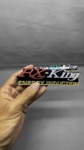 EMBLEM BOX COVER AKI RX KING BAHAN ACRILIK MEAH DAN HIJAU