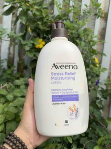 Kem dưỡng ẩm Aveeno Stress Relief Moisturising Lavender Scent Body Lotion chai 1L