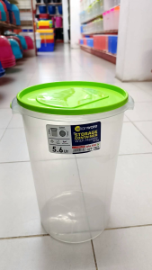 5.6L Bekas Kedap Udara/ Bekas Bulat/ Round Container With Handle/Food Container Water Pail Plastic/Food Storage With Lid