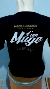 KAOS BAJU MOBILE LEGEND IM MAGE TSHIRT GAMER DEWASA SABLON DIGITAL KATUN COMBED