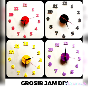 Jam dinding diy minimalis 12 angka