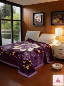 ผ้าห่มขนสัตว์ 3.8kg-4kgผ้ารุ่นหนานุ่มเกรดพรีเมี่ยม8ฟุต