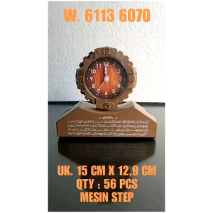 Jam Weker Jam Meja Alarm Jam Beker Kaligrafi Arab Wooden Alarm Beep 6113