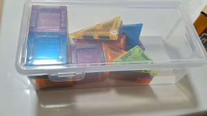 lowest price Mini  Magnetic Tiles Set 40 pcs works with  another brand free box storage