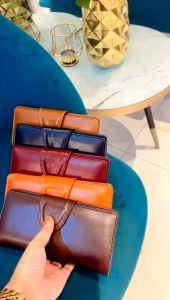 Dompet lipat panjang wanita kulit papirut garut full up