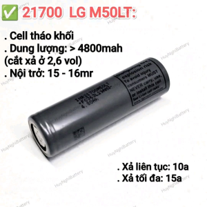 21700 LG M50LT Tháo Khối / Dung lượng > 4800mah / Xả 15a