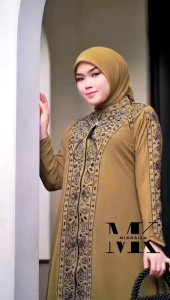 gamis curutibebydoll bordir premium set kerudung/dress wanita terlaris2025/gamis pesta