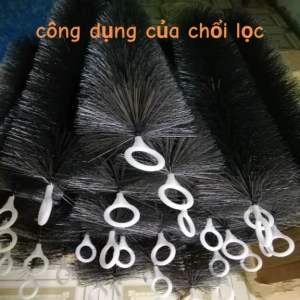 Chổi Lọc Cán Nhựa Cho Hồ Cá Đen 40-60-80-100-120cm. Phụ Kiện Hồ Cá Chổi Lọc Giành Cho Hồ Cá Koi
