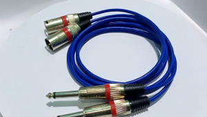 1SET KABEL AUDIO 2 JEK AKAI 6.5MM TO 2 XLR MALE KITANI PANJANG 1 METER  5 METER TERMURAH