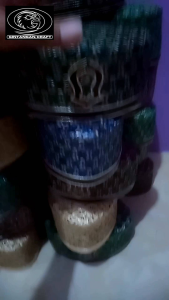 Gintangancraf Songkok Kopyah Peci Unik Anyaman Bambu Motif Baru Hitam Polos