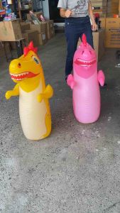 ตุ๊กตาล้มลุกเป่าลม ของเล่น ตุ๊กตาเป่าลม ตุ๊กตาล้มลุก 3-D ด้านล่างเป็นทราย สูง 95 cm ไดโนเสาร์ เพนกวิน