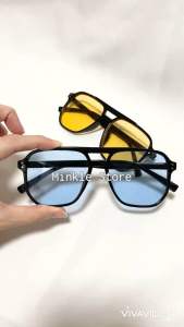 ร้านไทย แว่นกรองแสง สีฟ้า สีเหลือง สีชา สีดำ แว่นกันแดด แว่นตา เกาหลี แว่น แฟชั่น ฟรี ผ้าเช็ดเลนส์