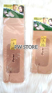 1 Lusin [12 Pasang] Uk Panjang Kaos Kaki Wanita Stoking Warna Kulit Muslimah Anti Slip Dan Non Slip [STOKING FELLAS]