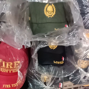 Topi Jala Linmas Hitam Hijau Army Full Bordir