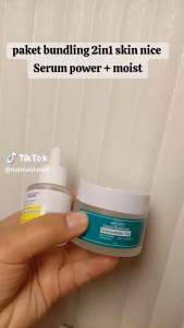 Paket 2 in 1 SONIK SKIN NICE serum power brightening expert 10 %  + ceramide moisturizer 7x Niacinamide Mencerahkan Wajah Leher Dyshop22