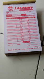 Nota Loundry 2 ply 1/4 Folio G- Siap Kirim